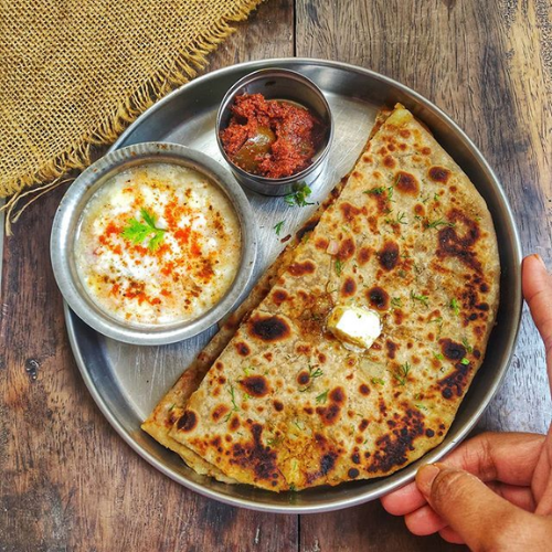 Aloo Paratha with Curd